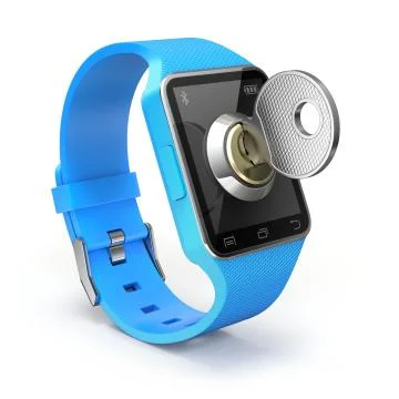 Smart watch with the key Stock Illustration