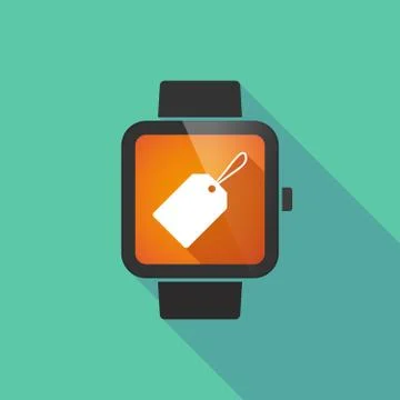 Smart watch with a label Illustrazione stock
