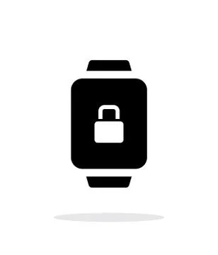 Smart watch lock protection simple icon on white background Stock-Illustration