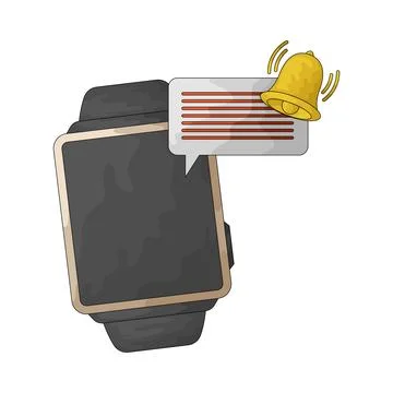 Smart watch notification illustration Stock Illustration