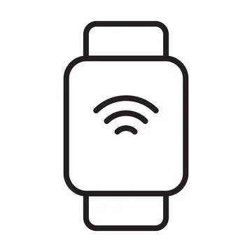 Smart watch outline icon vector for graphic design, logo, web site, social me Stock Illustration