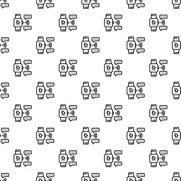 Smart watch pattern seamless Stockillustratie