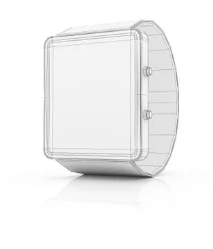 Smart watch prototype isolated on white Stock Illustration