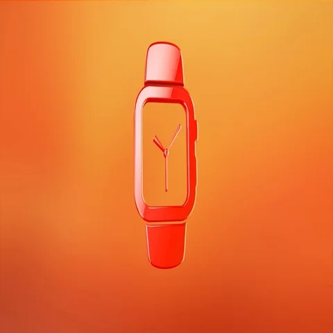 Smart Watch Red 3d Icon Stock Footage 69725478