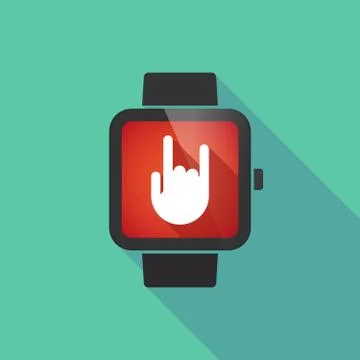 Smart watch with a rocking hand Stock Illustration