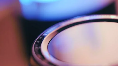 Smart watch rotates on a blurred background with colored lighting Stock Footage 171040260