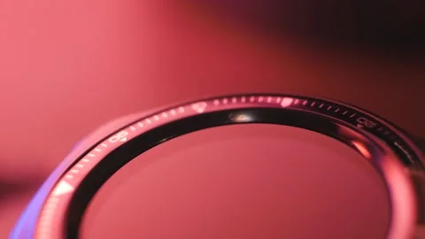 Smart watch rotates smoothly on a stand in macro Stock Footage 171040198