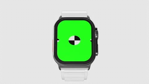 Smart watch rotating on background with Alpha channel for chroma key. Isolated Stock Footage 235898794