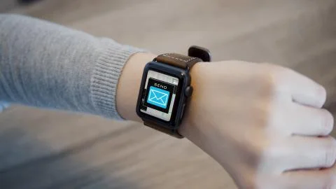 Smart Watch - Send Message Stock Photos