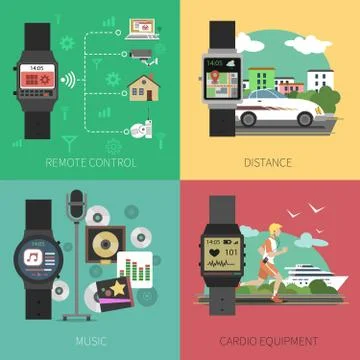 Smart Watch Set Stock-Illustration
