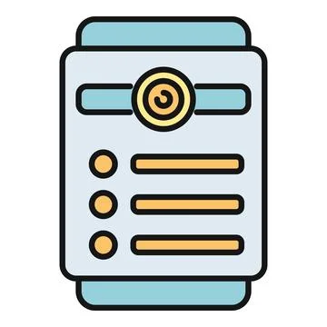 Smart watch showing tracker application data and notifications Stock Illustration
