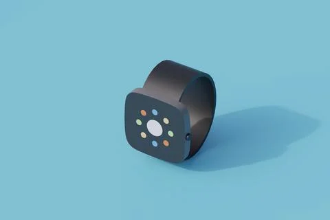 Smart watch single isolated object. 3d render illustration 库存插图