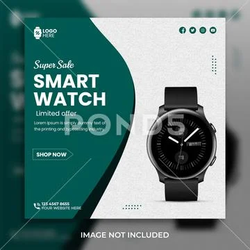 Smart watch Social media square post template design Modello PSD
