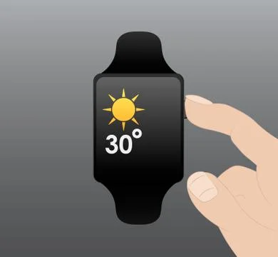 Smart Watch, Vector Flat design Stock Illustration