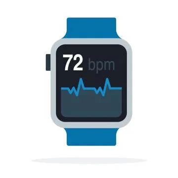 Smart Watch vector icon on white background. Stock Illustration