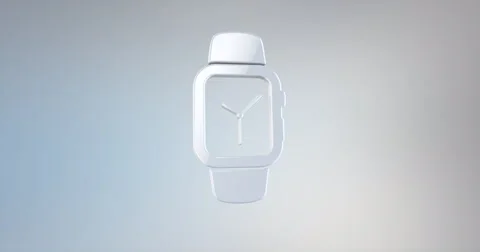 Smart Watch White 3d Icon Stock Footage 66576166