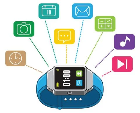 Smart Watch on White Stockillustratie