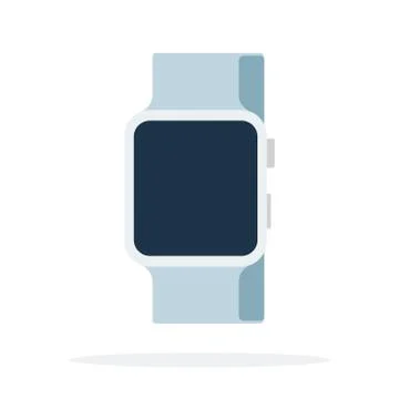 Smart watch with white strap Stock Illustration