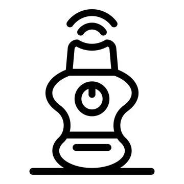 Smart water bottle sending data using wireless connection icon Stock Illustration