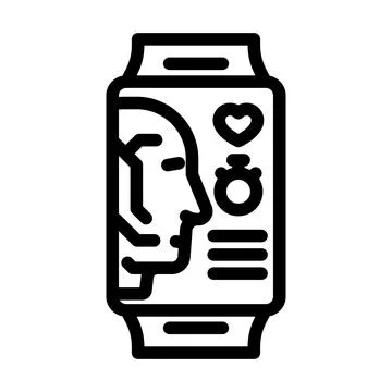 Smart wearable device deep learning line icon vector illustration Stock Illustration