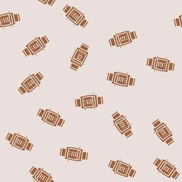 Smart wearable device deep learning glyph seamless pattern 库存插图