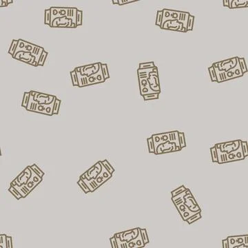 Smart wearable device deep learning line vector seamless pattern Stock Illustration