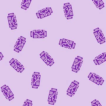 Smart wearable device deep learning glyph vector seamless pattern 스톡 일러스트