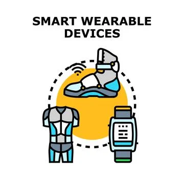 Smart wearable devices concept for future technology Stock Illustration