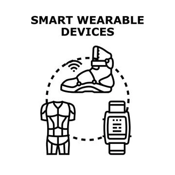 Smart wearable devices concept for future technology Ilustración de archivo