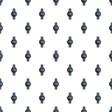 Smart wearable devices seamless pattern illustration Stock Illustration