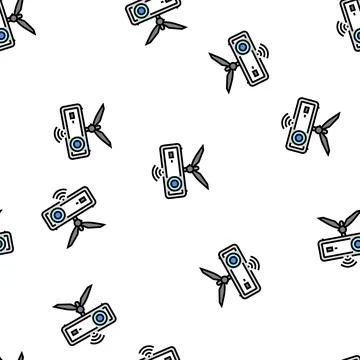 Smart wi-fi mini projector vector seamless pattern Stockillustratie