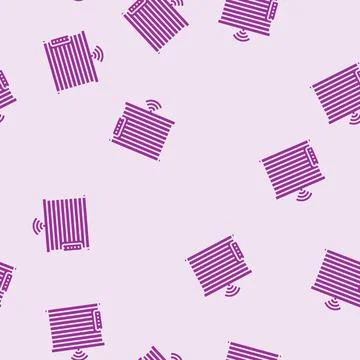 Smart window blinds home glyph seamless pattern イラスト素材