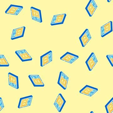 Smart window blinds home isometric icon seamless pattern Stock Illustration