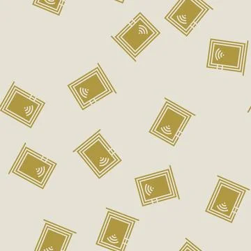 Smart window sensor home glyph seamless pattern イラスト素材