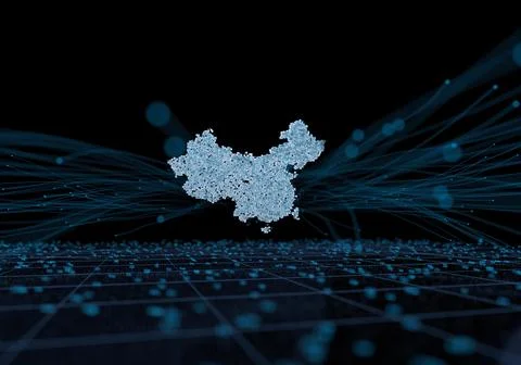 Smart wireless network smart technology data technology china Stock Illustration