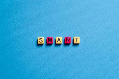 Smart - word concept on cubes Stock Photos