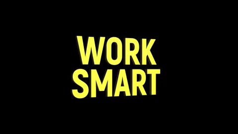 Smart work 3D word business marketing rotation text animation Stock Footage 313625862