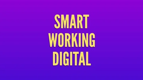 Smart Working Digital with animated text effect Stock Footage 121911366