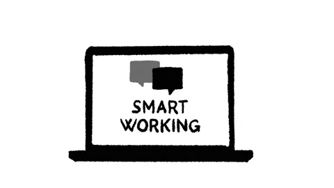 Smart working graphics, animated whiteboard style, ideal for infographics Stock Footage 153078702