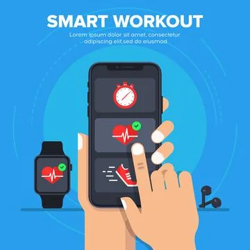 Smart workout vector illustration concept Stock Illustration
