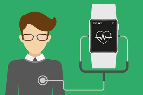 Smart wristwatch Stock Illustration