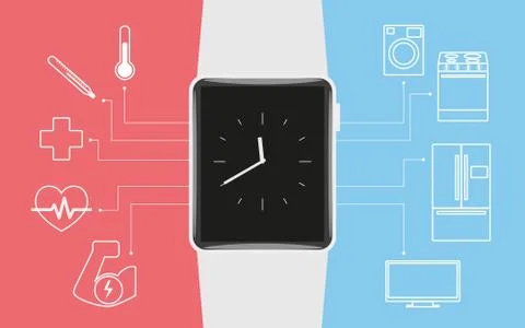 Smart wristwatch Stock Illustration