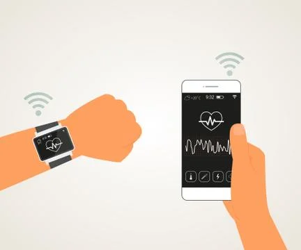 Smart wristwatch Stock Illustration