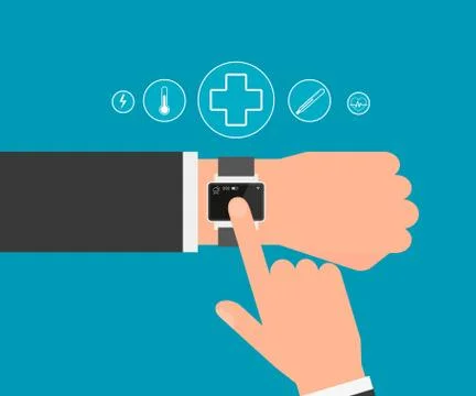 Smart wristwatch Stock Illustration