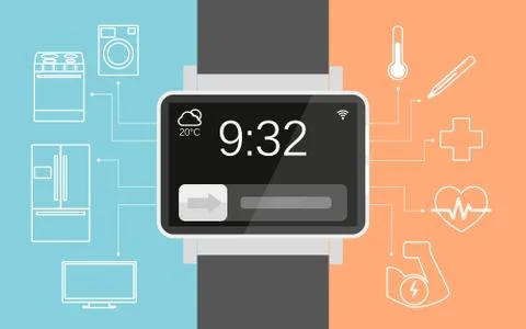 Smart wristwatch Stock Illustration