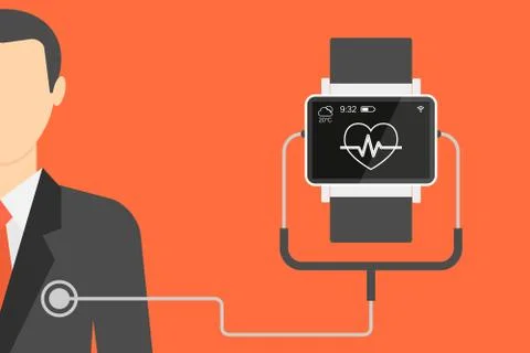 Smart wristwatch Stock Illustration