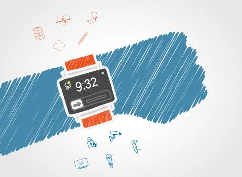 Smart wristwatch Stock-Illustration