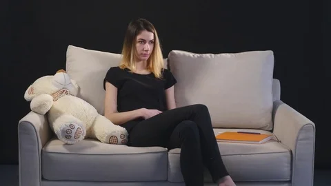 Smart young woman making notes with joy Video stock 73175736