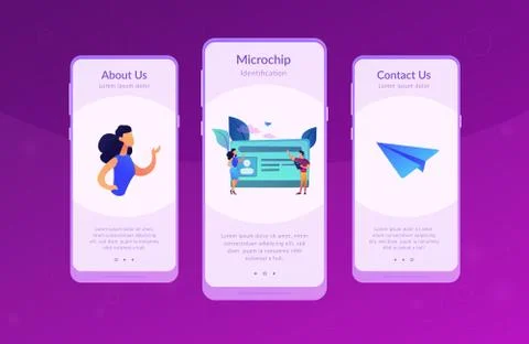 Smartcards for schools app interface template. 스톡 일러스트