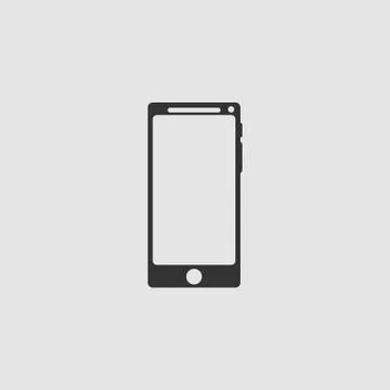 Smartfon icon flat. Stock Illustration